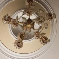 دوعددلوسترپنج شاخه ده شعله برنز|لوستر و چراغ آویز|بروجرد, |دیوار