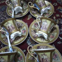 قندان و فنجان دسته دار قهوه خوری اصل انگلیسی.|ظروف سرو و پذیرایی|محمدیه-قزوین, |دیوار