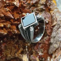 انگشتر نقره مردانه کار ترک