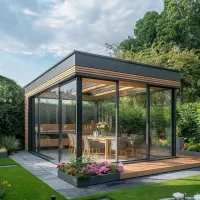 چوب ترموود روف گاردن آلاچیق