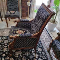 مبل استیل کلاسیک چوب گردو، کار تهران و بسیار تمیز|مبلمان خانگی و میز عسلی|مشهد, هنرستان|دیوار