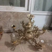 دوعدد لوستر طلایی|لوستر و چراغ آویز|مشهد, کوه سنگی|دیوار