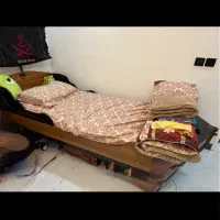 تخت به همراه تشک ۹۰ و ست روتختی آپادانا|تخت و سرویس خواب|مشهد, هفده شهریور|دیوار