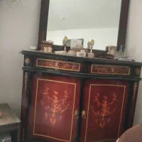 میز کنسول و آینه منبت کاری شده