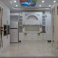 کابینت ممبران سفید مات/طلایی سلطنتی/کاور هود|مصالح و تجهیزات ساختمان|دوگنبدان, |دیوار
