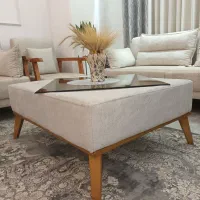 جلو مبلی در حد نو و روکش پارچه