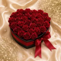 باکس گل قلب کادویی
