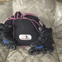 اسکیت حرفه ای کم کار سایز ۳۵ تا ۳۷ و کیف