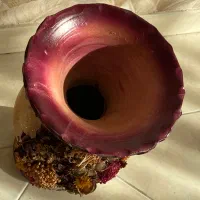 گلدان سفالی پتینه‌کاری شده  کاملاً سالم|گل مصنوعی|رشت, دیانتی|دیوار