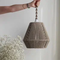 لوستر مکرومه دست ساز  هنر نورپردازی