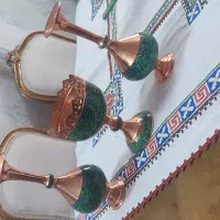 ظروف مسی فیروزه،خاتم|صنایع دستی و سایر لوازم تزئینی|ری, فیروزآبادی|دیوار