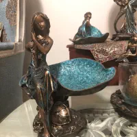 ست مجسمه فرشته به رنگ برنز و فیروزه ای|مجسمه، تندیس، ماکت|تهران, شهرک دانشگاه شریف|دیوار