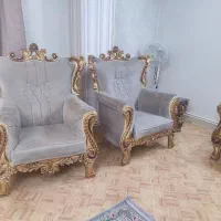 مبل نیم ست سلطنتی طلایی|مبلمان خانگی و میز عسلی|کرج, باغستان|دیوار