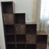 کتابخانه ۱۴ قفسه چوبی . در حد نو