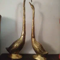 قو ایستاده برنجی