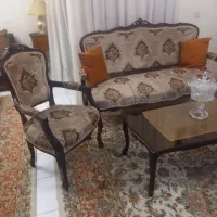 مبلمان استیل نه‌نفره وصندلی ناهار خوری