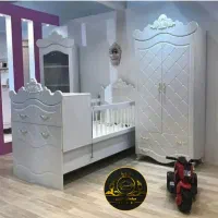 تخت و کمد نوزاد ۲ منظوره|تخت و سرویس خواب|رشت, گلسار|دیوار