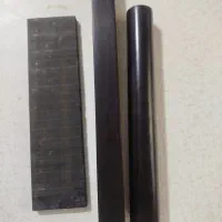 سه قطعه چوب آبنوس اصل چهار تراش، استوانه و تخته