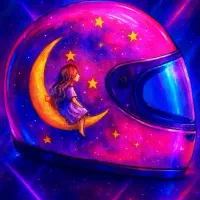 نقاشی روی کلاه کاسکت بانوان