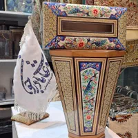 سرویس رومیزی خاتم ست سطل و جادستمال و جاکاردوچنگال|صنایع دستی و سایر لوازم تزئینی|اصفهان, مرداویج|دیوار