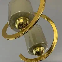 لوستر دو شاخه با شیشه و حباب