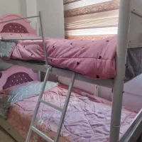 تخت دو طبقه فلزی در حد نو