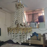 لوستر برنجی ۳دونه چهارلامپ