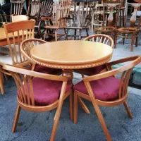 میز گرد چوبی ناهارخوری ۴ نفره سفارشی