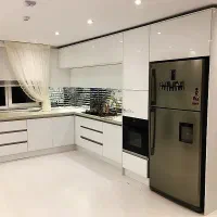 کابینتMDF+هایگلاس ترکیبی با تنوع رنگی D0047