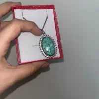 گردنبند فیروزه نمادار سنگ درشت