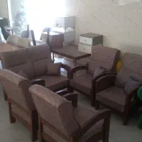 مبل چوبی پارچه تدی