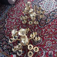 لوستراب طلاکاری شده 15شعله|لوستر و چراغ آویز|شاندیز, |دیوار