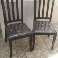 دوعدد صندلی چوبی  سالم