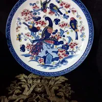 دیس بزرگ گل و بلبل خیلی قدیمی|کلکسیون اشیاء عتیقه|لاهیجان, انقلاب|دیوار