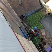 کار در ارتفاع و نصب ایزوگام بدون جرثقیل و داربست|خدمات پیشه و مهارت|رشت, ساغری سازان|دیوار