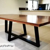 انواع میز پایه فلز .چوب فلز