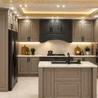 کابینت آشپزخانه باطراحی اختصاصی وساخت حرفه ای