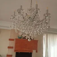 لوستر خارجی ۱۲ شعله با کریستال شفاف و وارداتی چک .|لوستر و چراغ آویز|مشهد, احمدآباد|دیوار