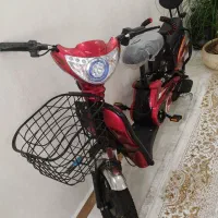موتورسیکلت برقی دوچرخه برقی  رنگ قرمز