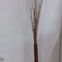 گلدان چوبی بهمراه گل خشک