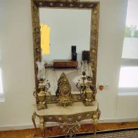 آینه وشمعدان برنز