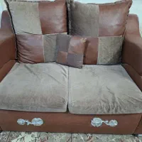 مبل سالم ۷نفره چرم و پارچه|مبلمان خانگی و میز عسلی|زارچ, |دیوار