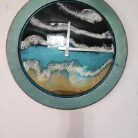 ساعت رزین طرح دریا