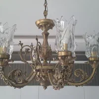 لوستر ۶ شاخه تماماً برنجی