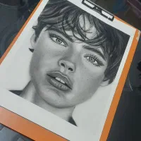 سیاه قلم ومداد رنگی|تابلو، نقاشی، عکس|پاکدشت, پاکدشت (مامازند)|دیوار