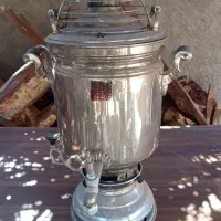 میز نهار خوری با مبلمان چوبی و سماور|میز و صندلی غذاخوری|رفسنجان, |دیوار