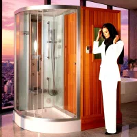 کابین سونا خشک و بخار برای رطوبت شمال جکوزی دوش