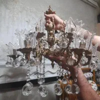 لوستر سقفی برنز اصل و سنگین وزن ۶ شاخه ۱۲ شعله