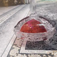 قندان شیشه ای قرمز