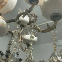 لوستر چینی برنزی ۵شاخه ۱۰ شعله|لوستر و چراغ آویز|تبریز, |دیوار